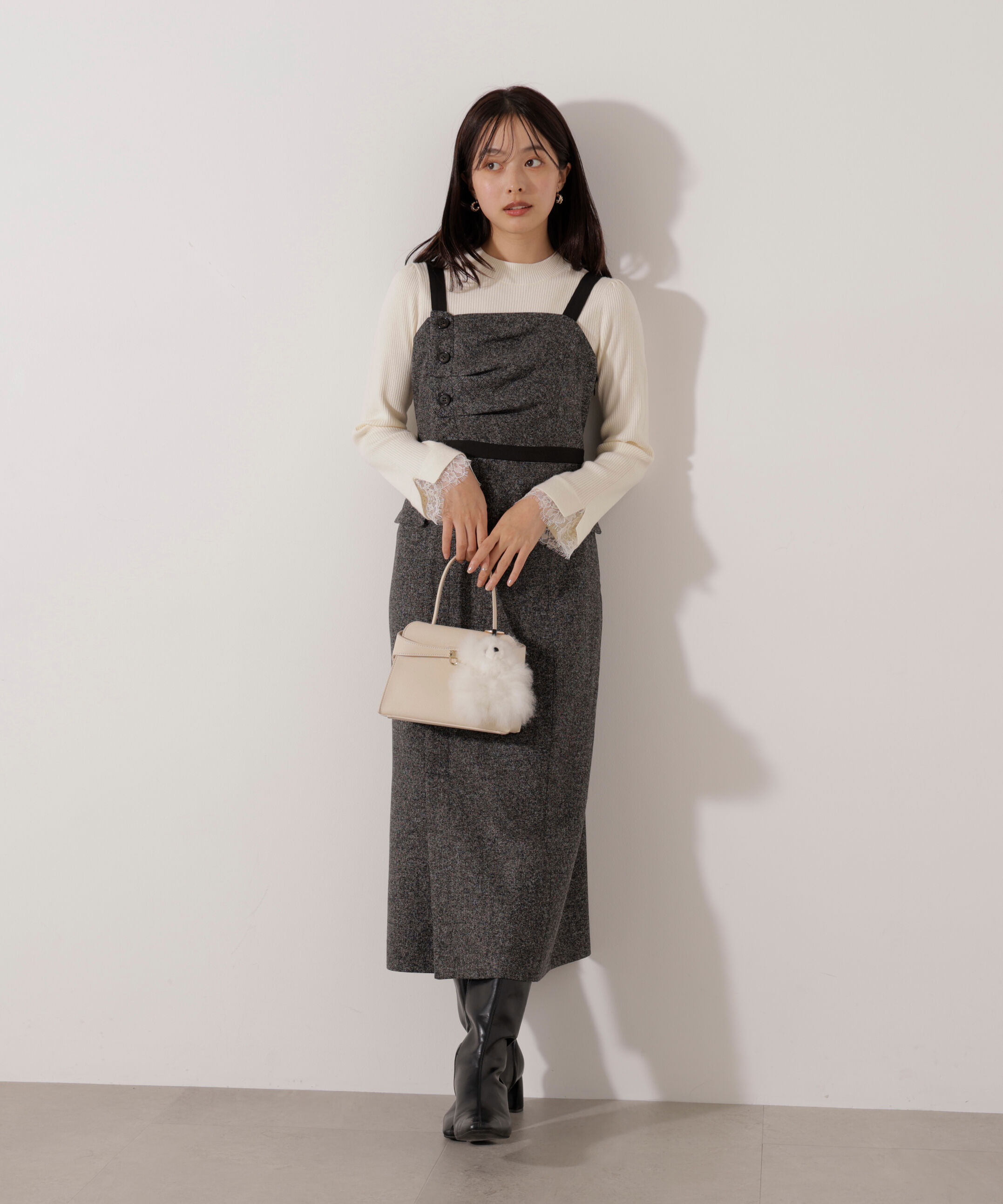 PROPORTION BODY DRESSING「＜加藤栞さん着用＞アシメタックジャンスカ」|ワンピース|