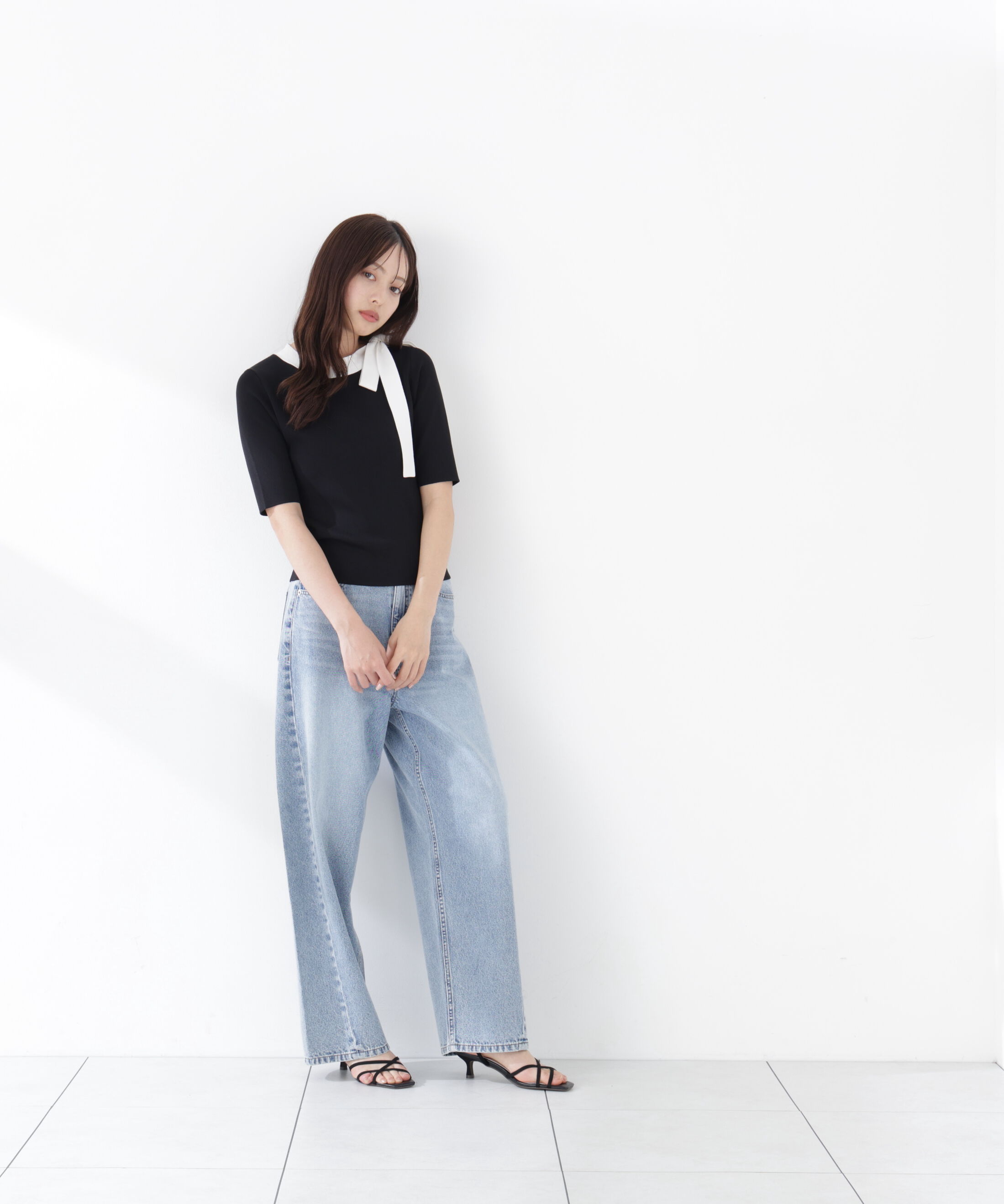 PROPORTION BODY DRESSING「＜UV＞サイドリボンニット　26SS」|ニット・セーター|