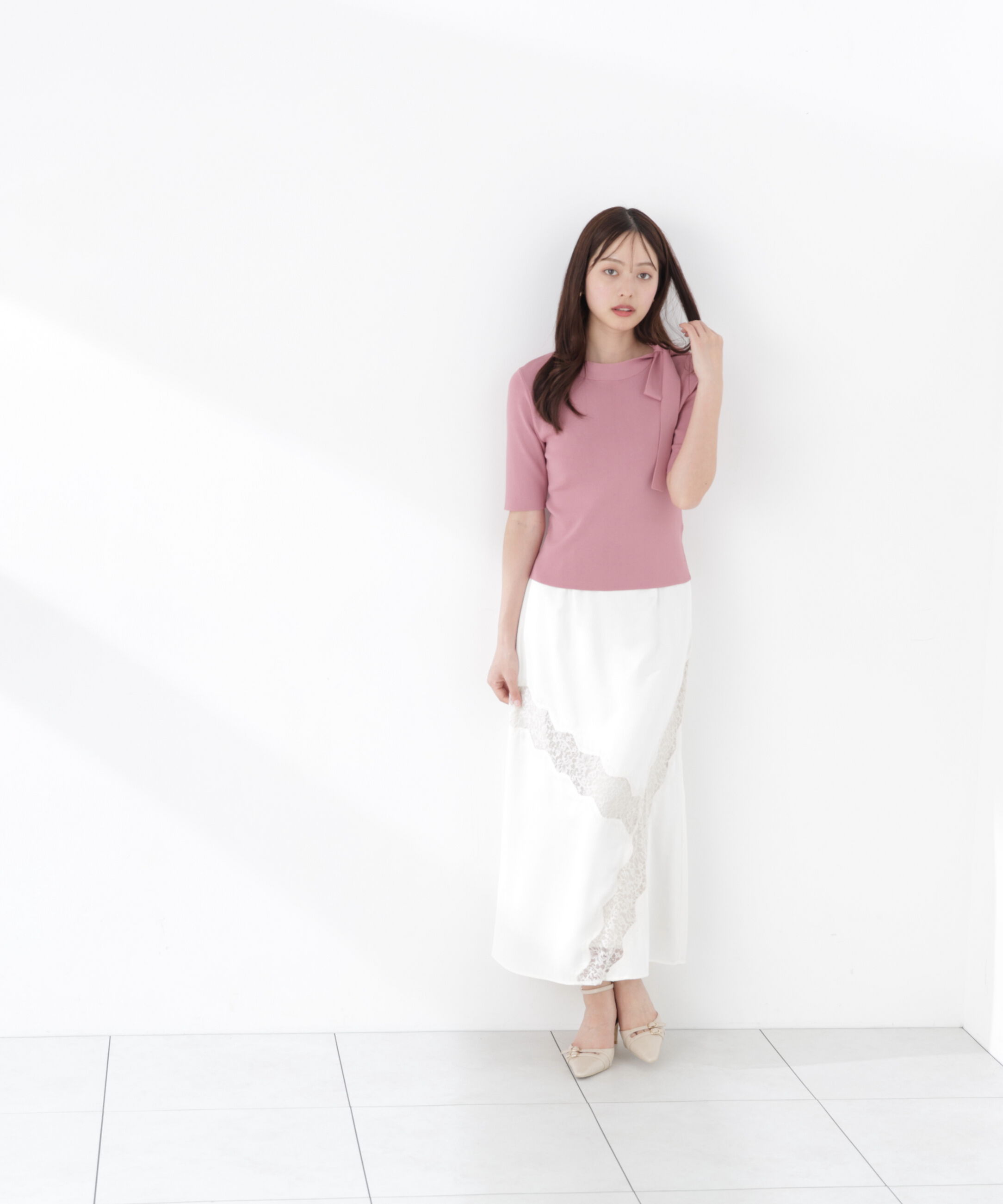PROPORTION BODY DRESSING「＜UV＞サイドリボンニット　26SS」|ニット・セーター|