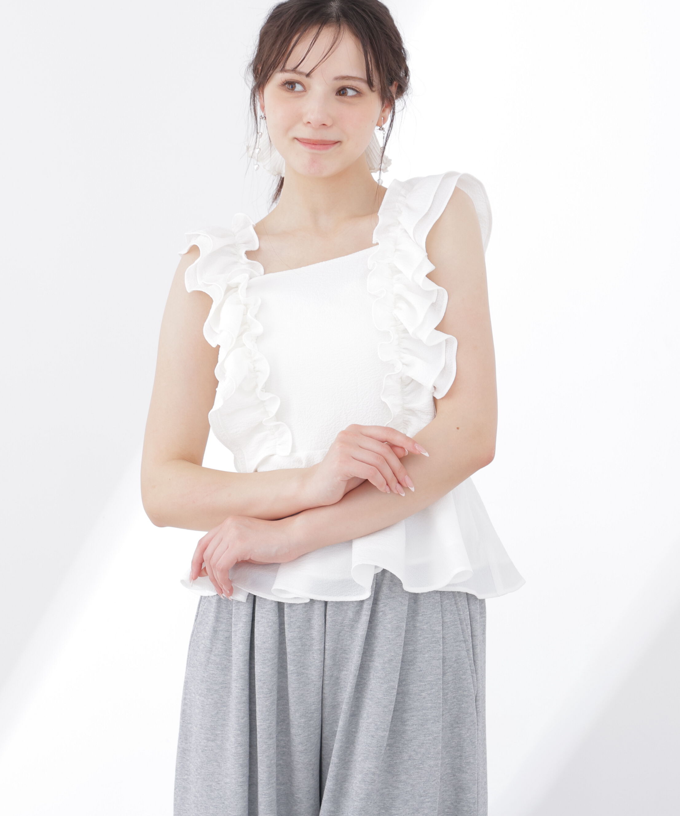 PROPORTION BODY DRESSING「フリルブラウス　26SS」|シャツ・ブラウス|