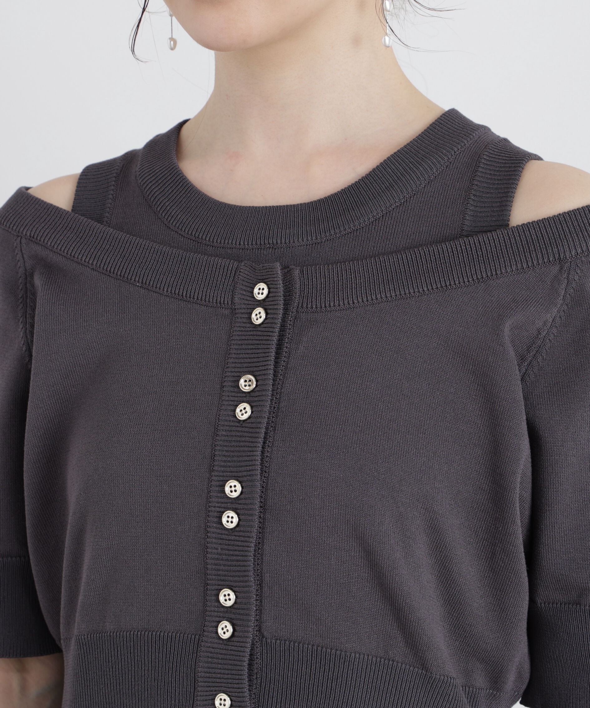 PROPORTION BODY DRESSING「＜中川紅葉さん着用＞ショートカーデレイヤードワンピース」|ワンピース|