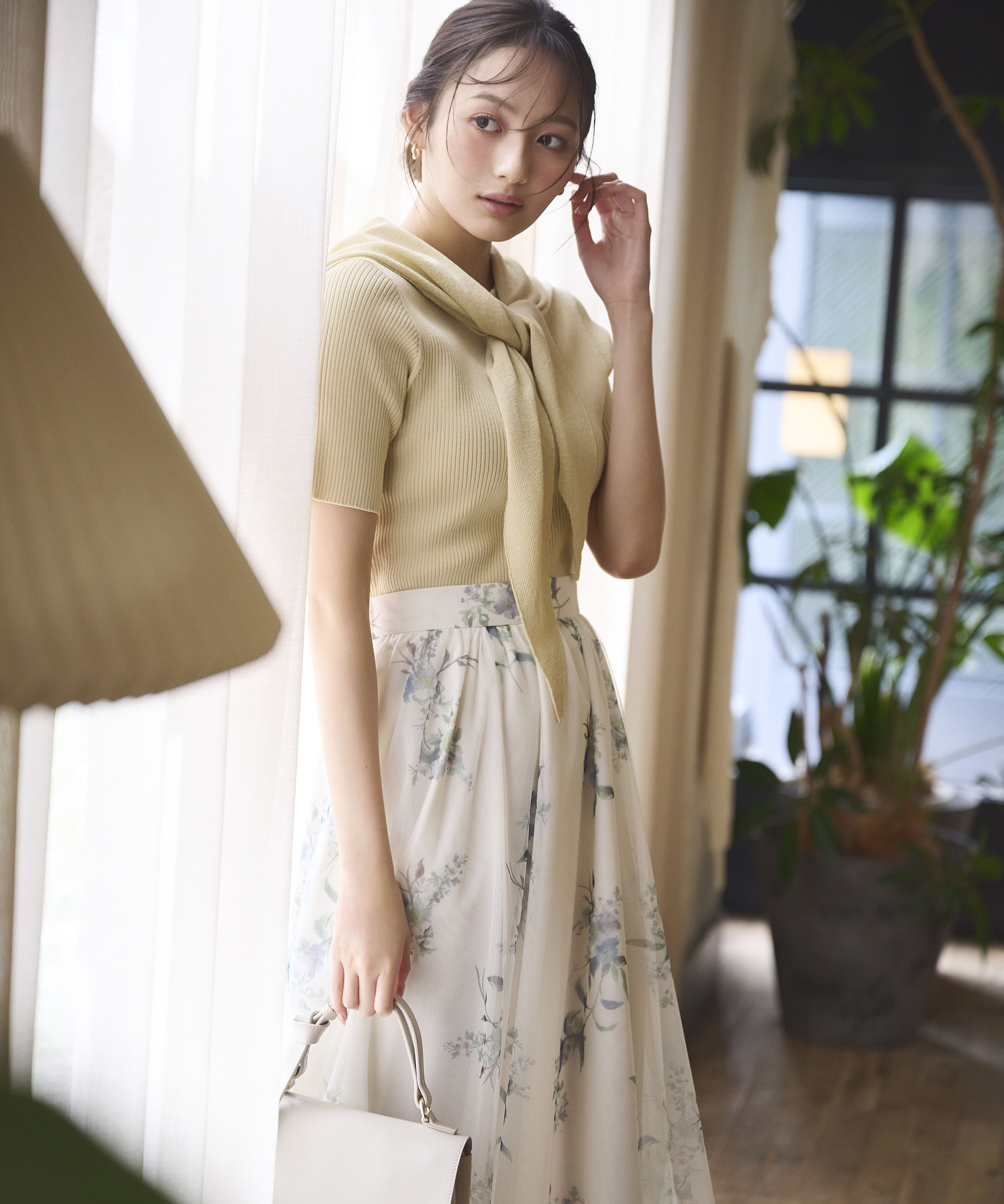 PROPORTION BODY DRESSING「花柄チュールスカート 26SS」|スカート|エクリュ&times;ブル