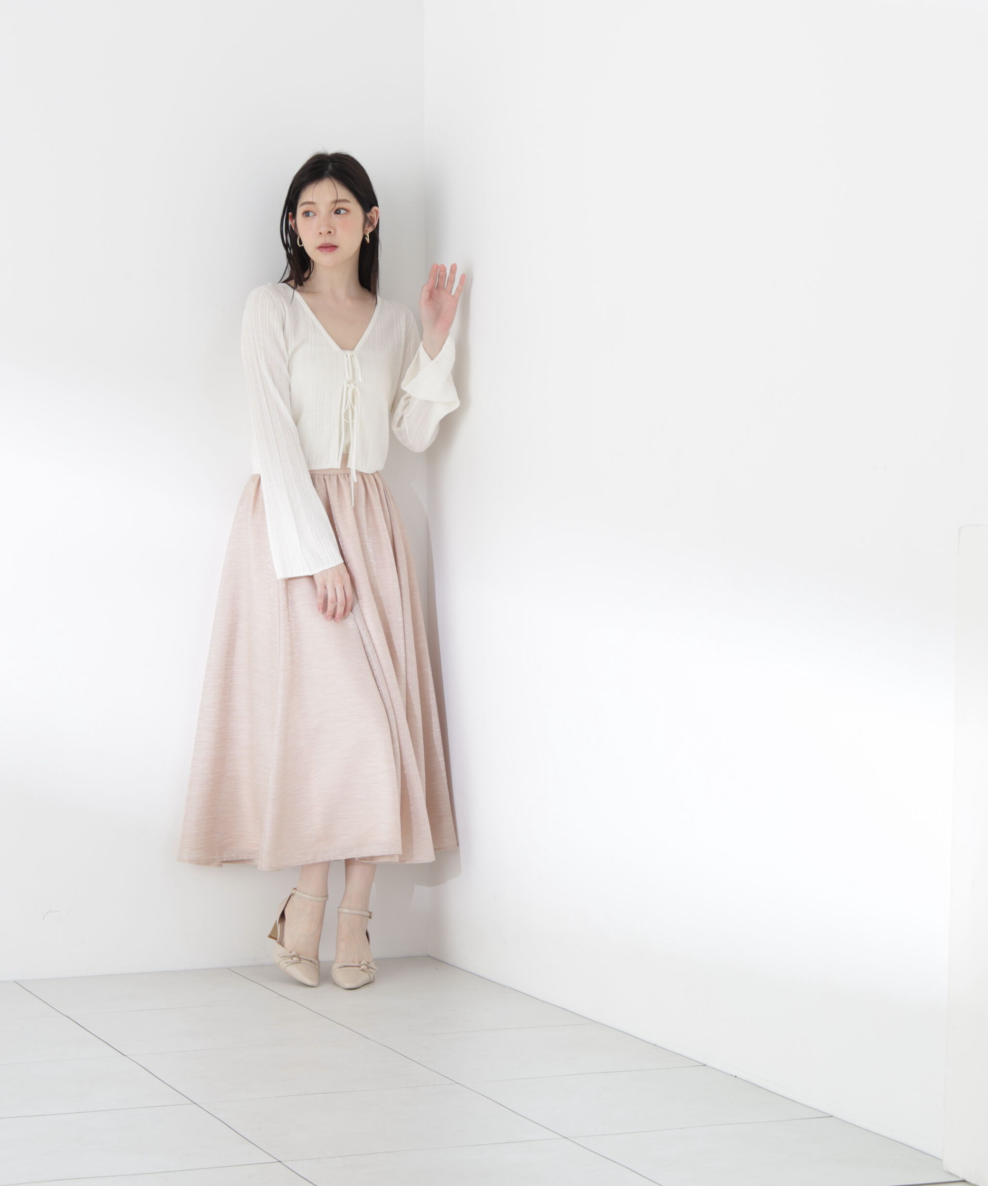 PROPORTION BODY DRESSING「＜中川紅葉さん着用＞シアーリブカーディガン」|カーディガン|