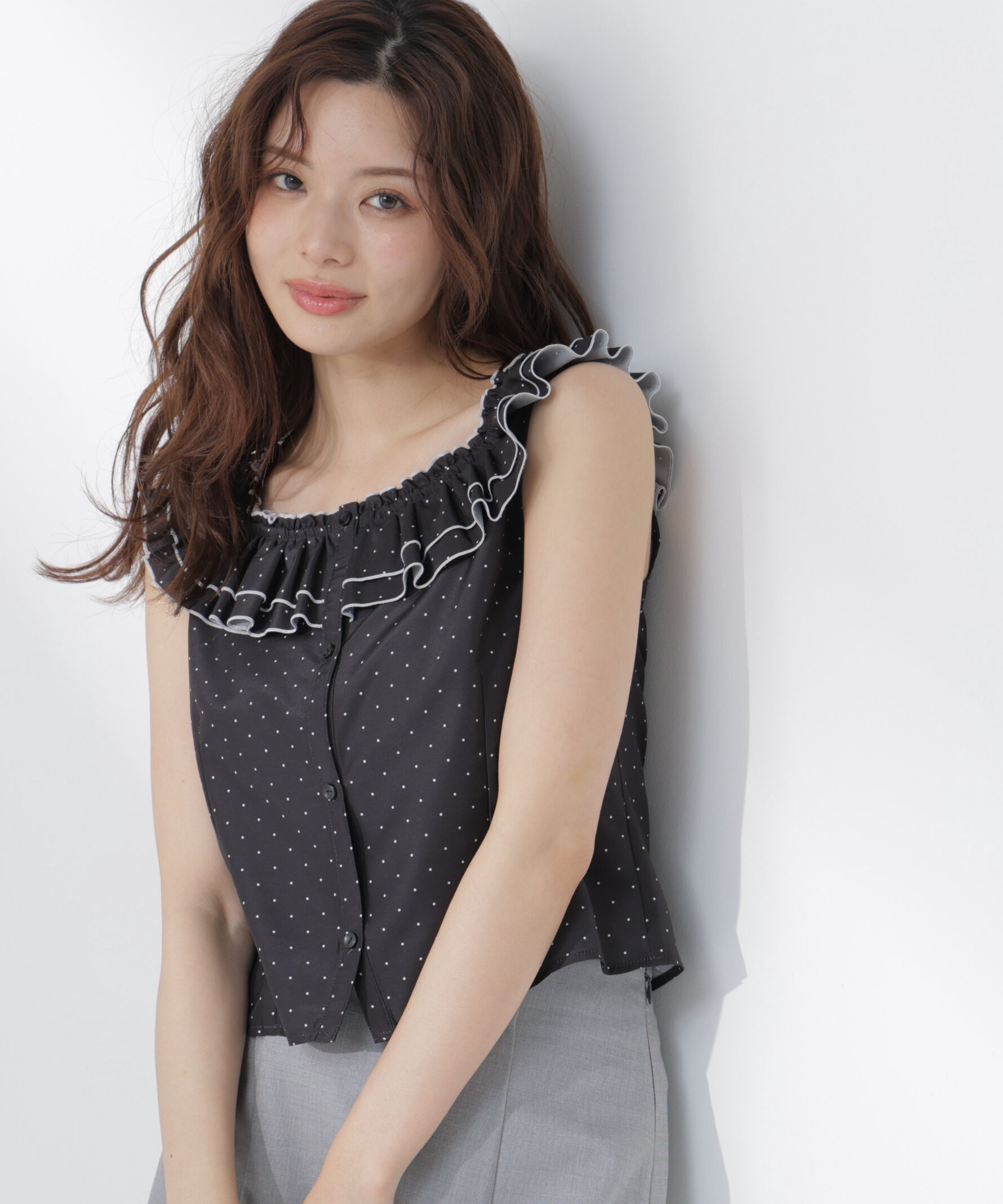PROPORTION BODY DRESSING「ラッフルカラーブラウス」|シャツ・ブラウス|