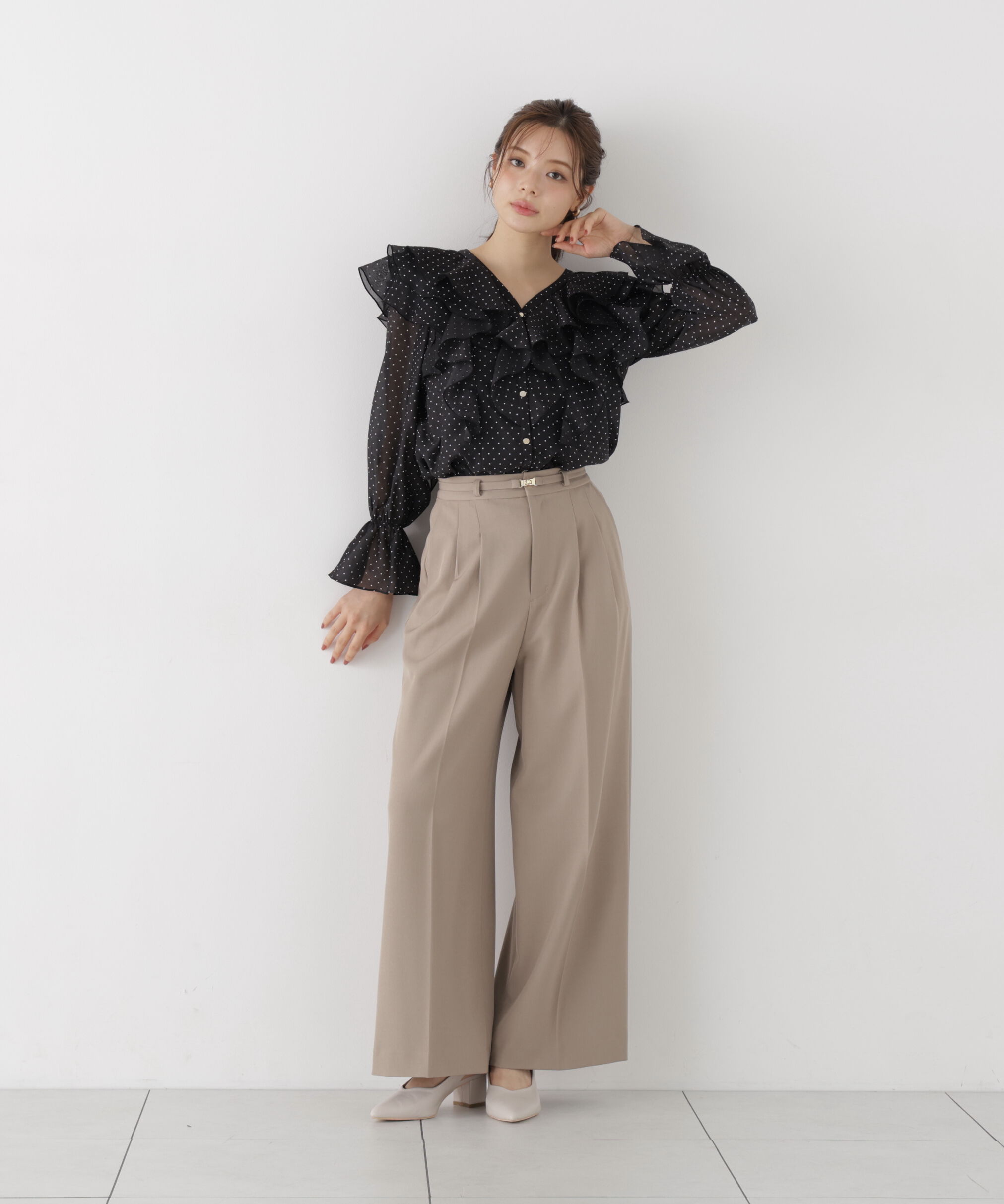 PROPORTION BODY DRESSING「ボリュームラッフルブラウス」|シャツ・ブラウス|