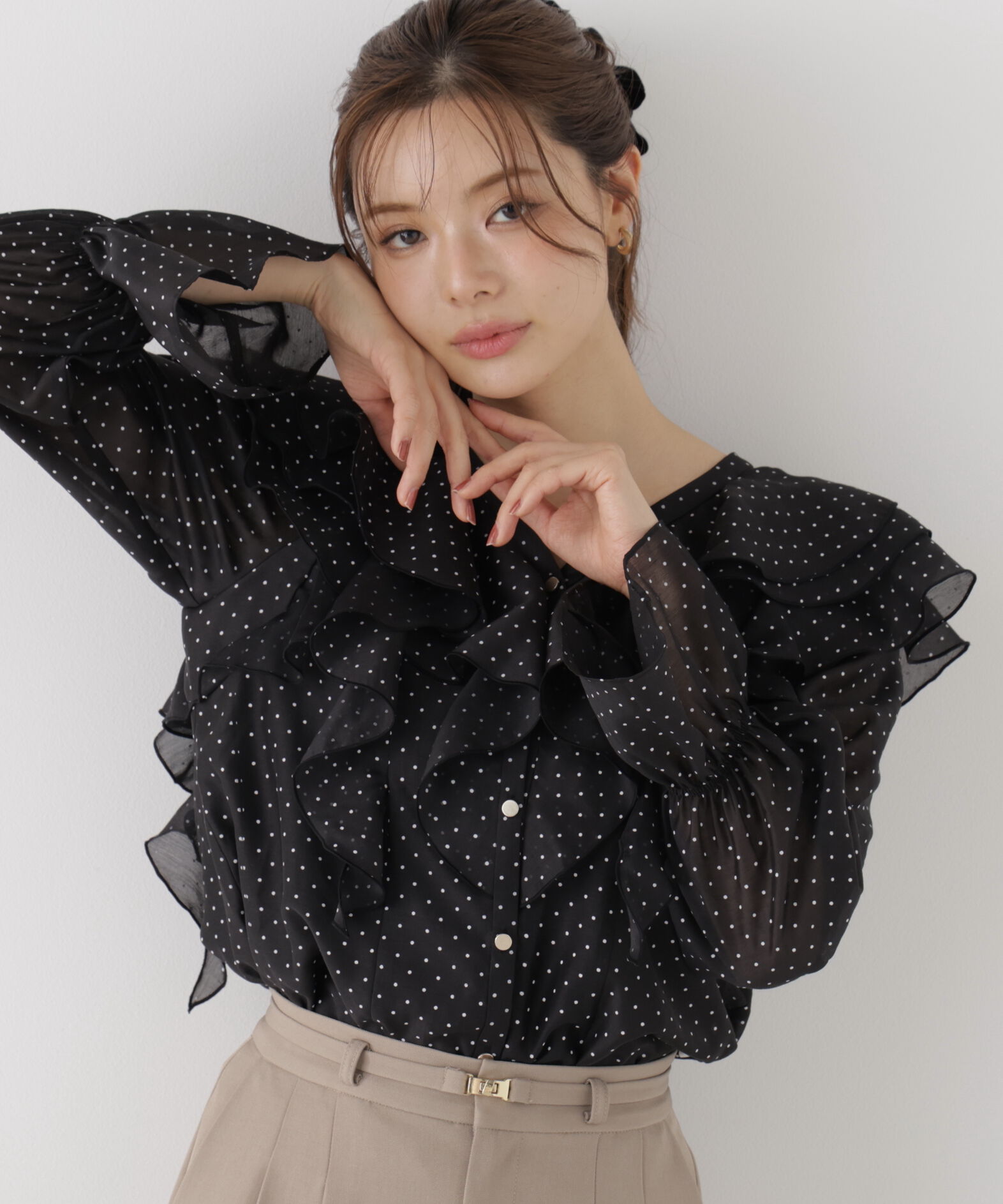 PROPORTION BODY DRESSING「ボリュームラッフルブラウス」|シャツ・ブラウス|
