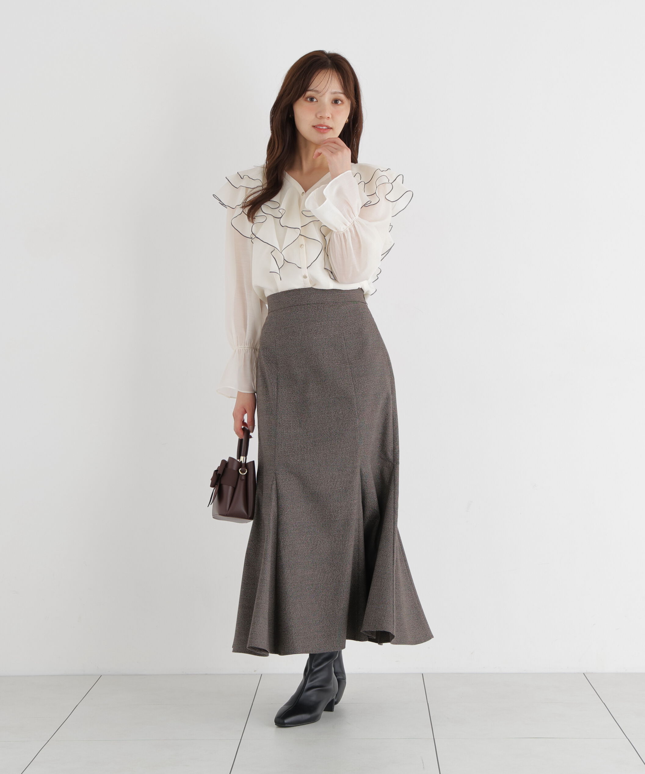 PROPORTION BODY DRESSING「ボリュームラッフルブラウス」|シャツ・ブラウス|