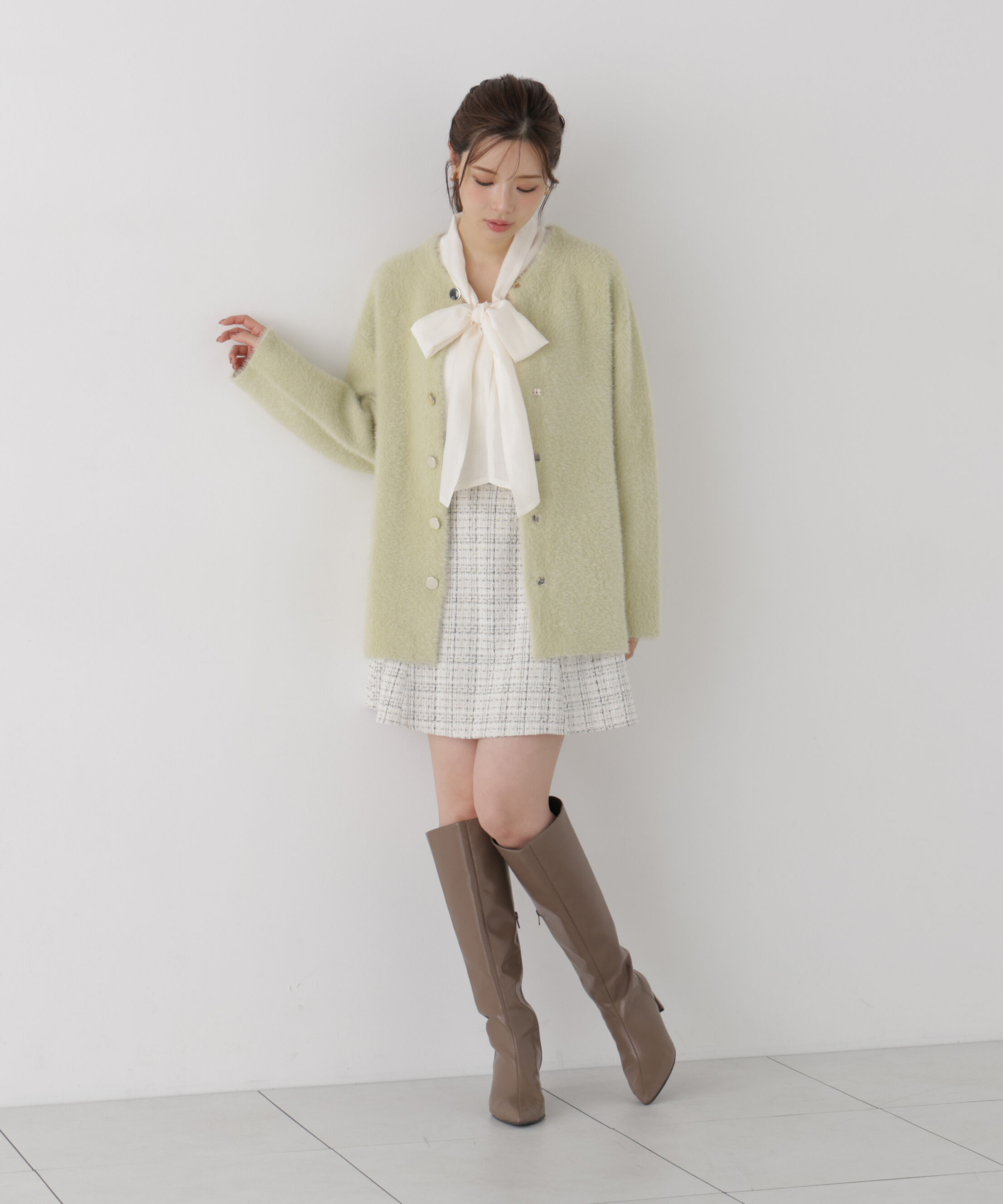 PROPORTION BODY DRESSING「ツイードミニフレアスカート」|スカート|