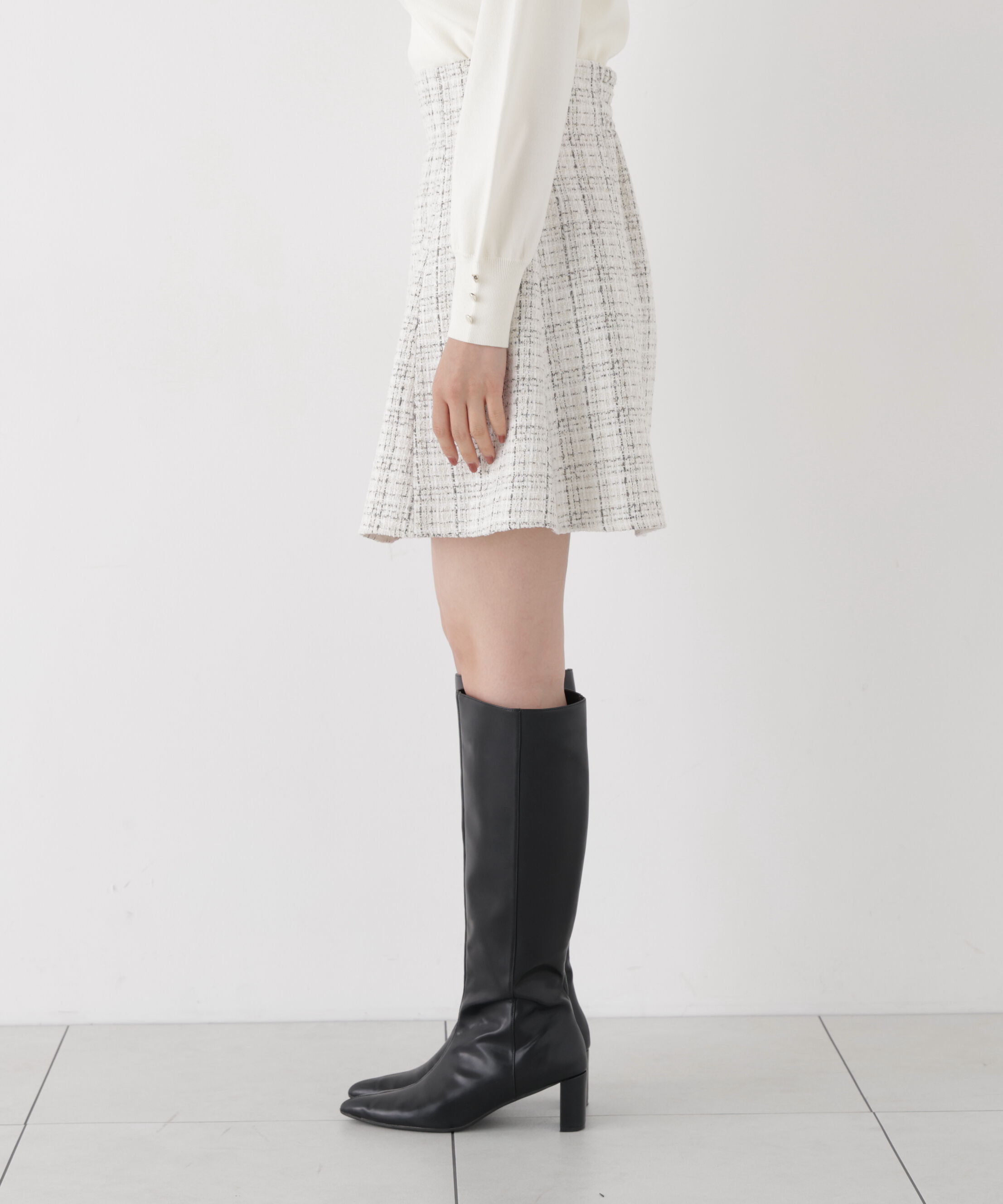 PROPORTION BODY DRESSING「ツイードミニフレアスカート」|スカート|
