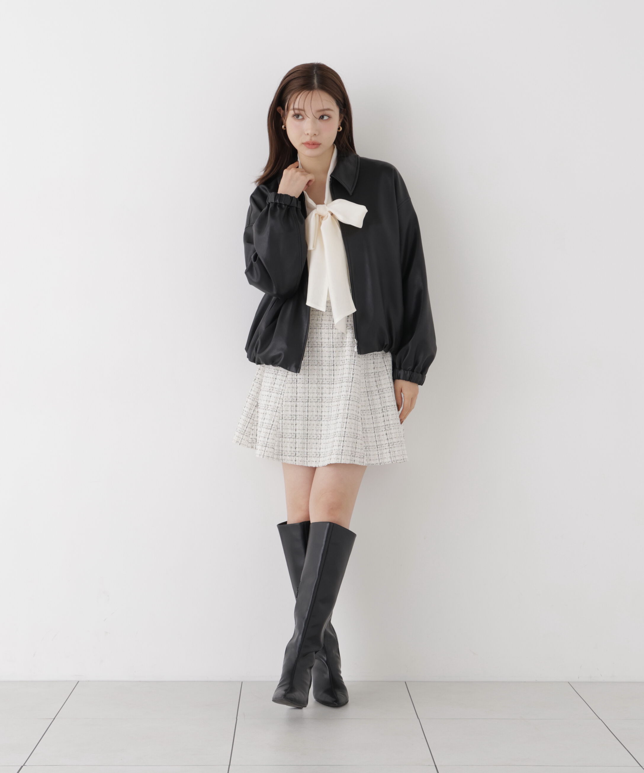 PROPORTION BODY DRESSING「ツイードミニフレアスカート」|スカート|