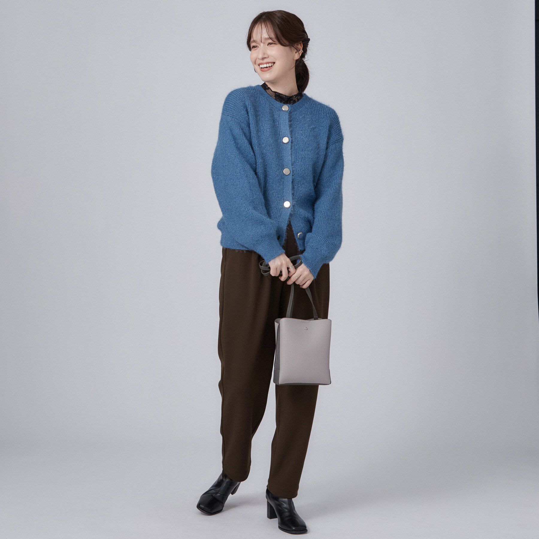 SHOO･LA･RUE「【S-LL】ゆるもこ シャギーニットカーディガン」|カーディガン|