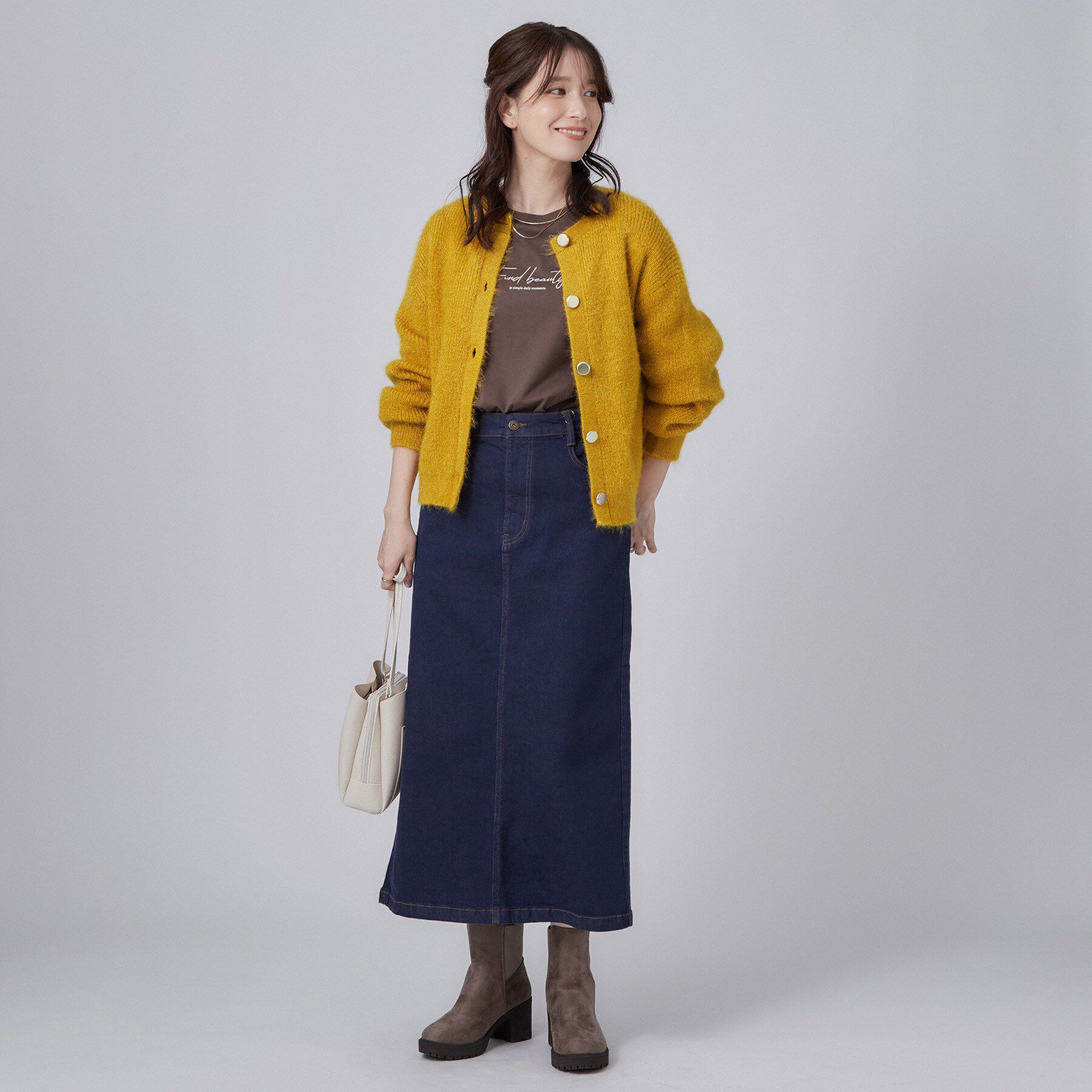SHOO･LA･RUE「【S-LL】ゆるもこ シャギーニットカーディガン」|カーディガン|