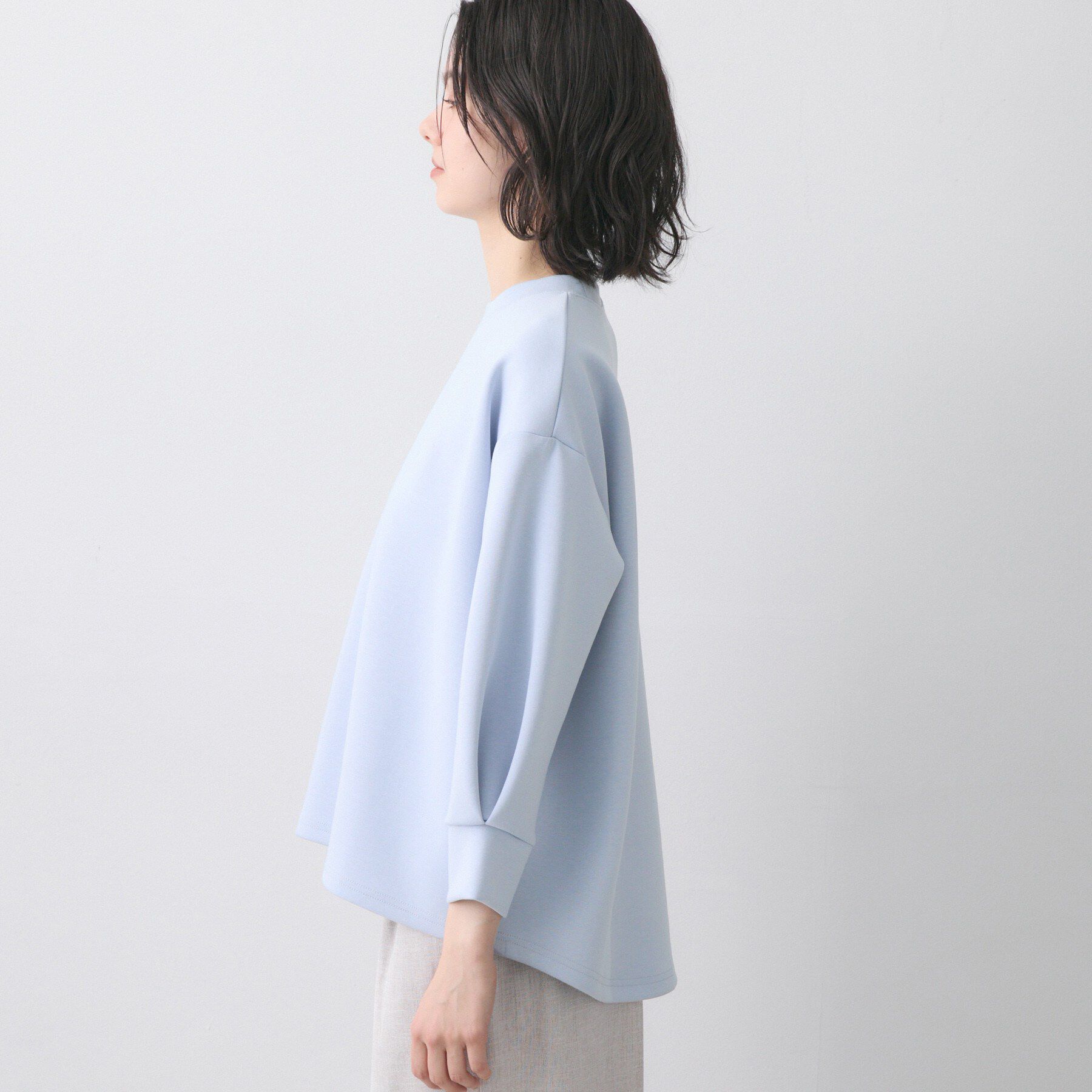 Dessin「【洗える】8分袖ボンディングカットソー」|Tシャツ・カットソー|