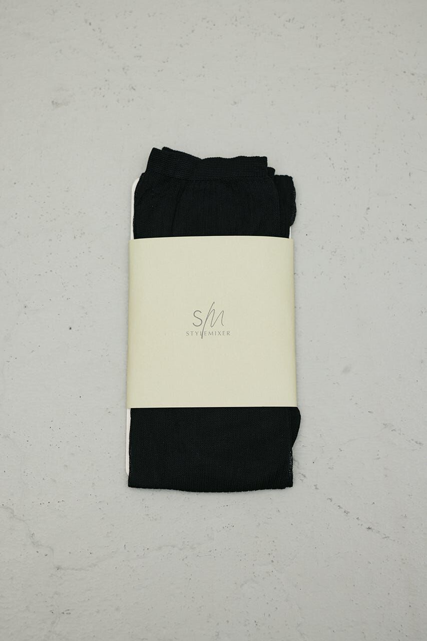 STYLEMIXER「シアーロングソックス」|その他|BLK