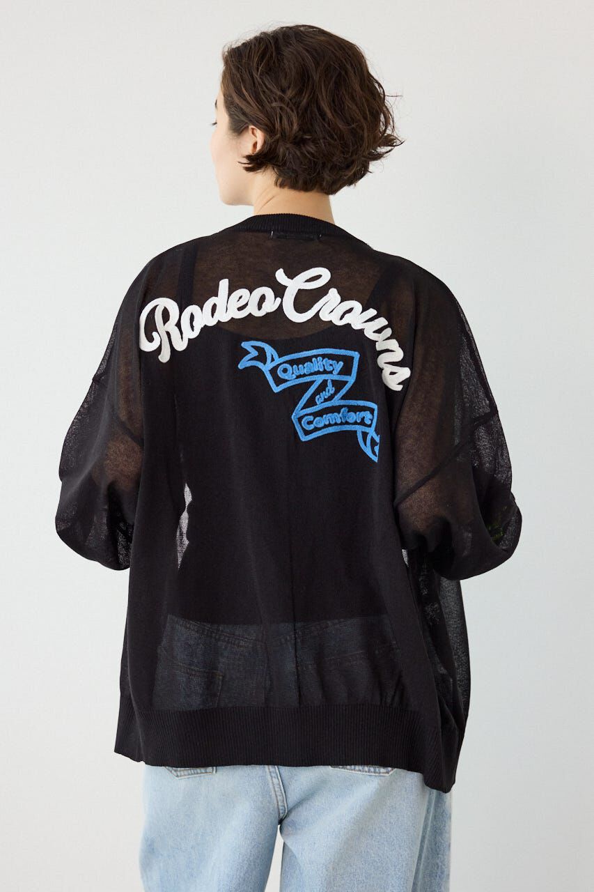 RODEO CROWNS「チェーンステッチロゴニットカーディガン」|カーディガン|