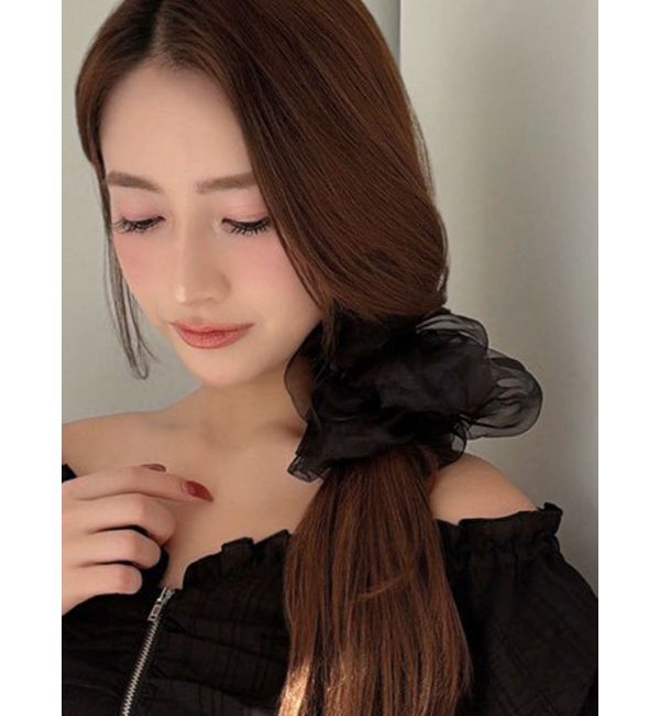 RESEXXY「シアーボリュームシュシュ」|ヘアゴム・シュシュ|ブラック