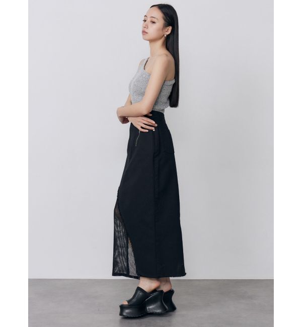 MURUA「メッシュスウィッチデニムスカート」|スカート|