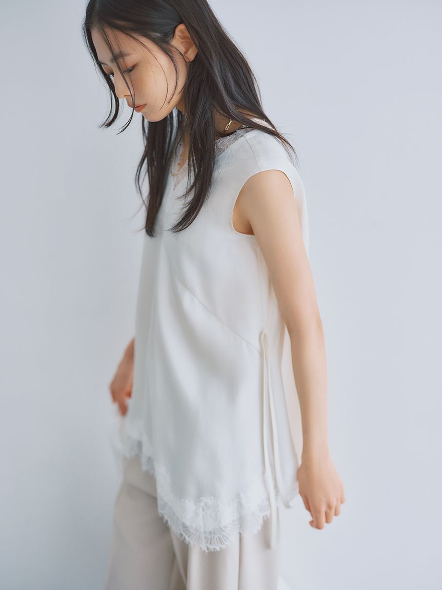 Mila Owen「レーストリムトップス」|ニット・セーター|