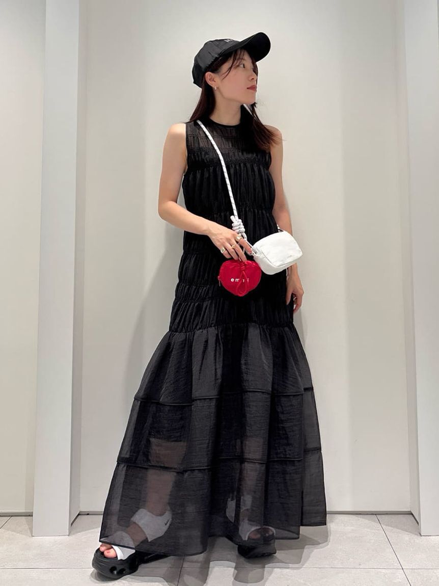 emmi atelier「ハートチャーム付きエコバッグ」|エコバッグ|
