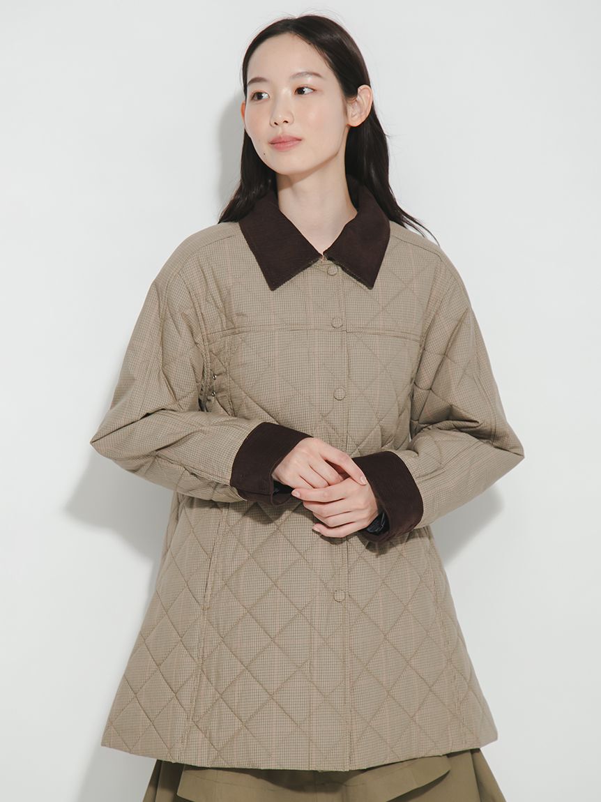 FURFUR「【限定カラー】パデッドボウタイキルティングブルゾン」|ブルゾン・スタジャン|
