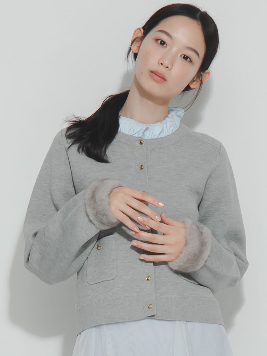 FURFUR「2WAYエコファーカフスカーディガン」|カーディガン|