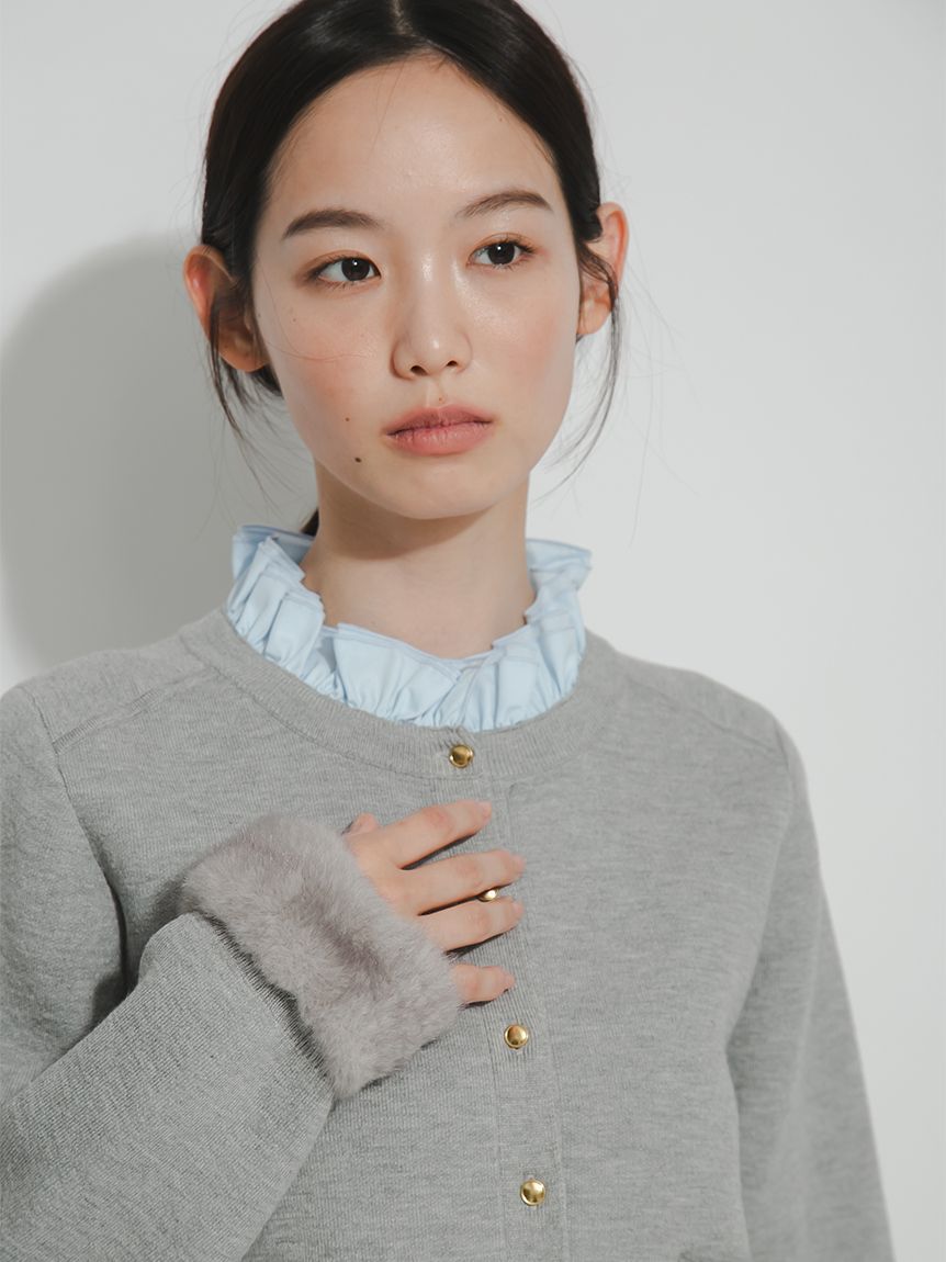 FURFUR「2WAYエコファーカフスカーディガン」|カーディガン|