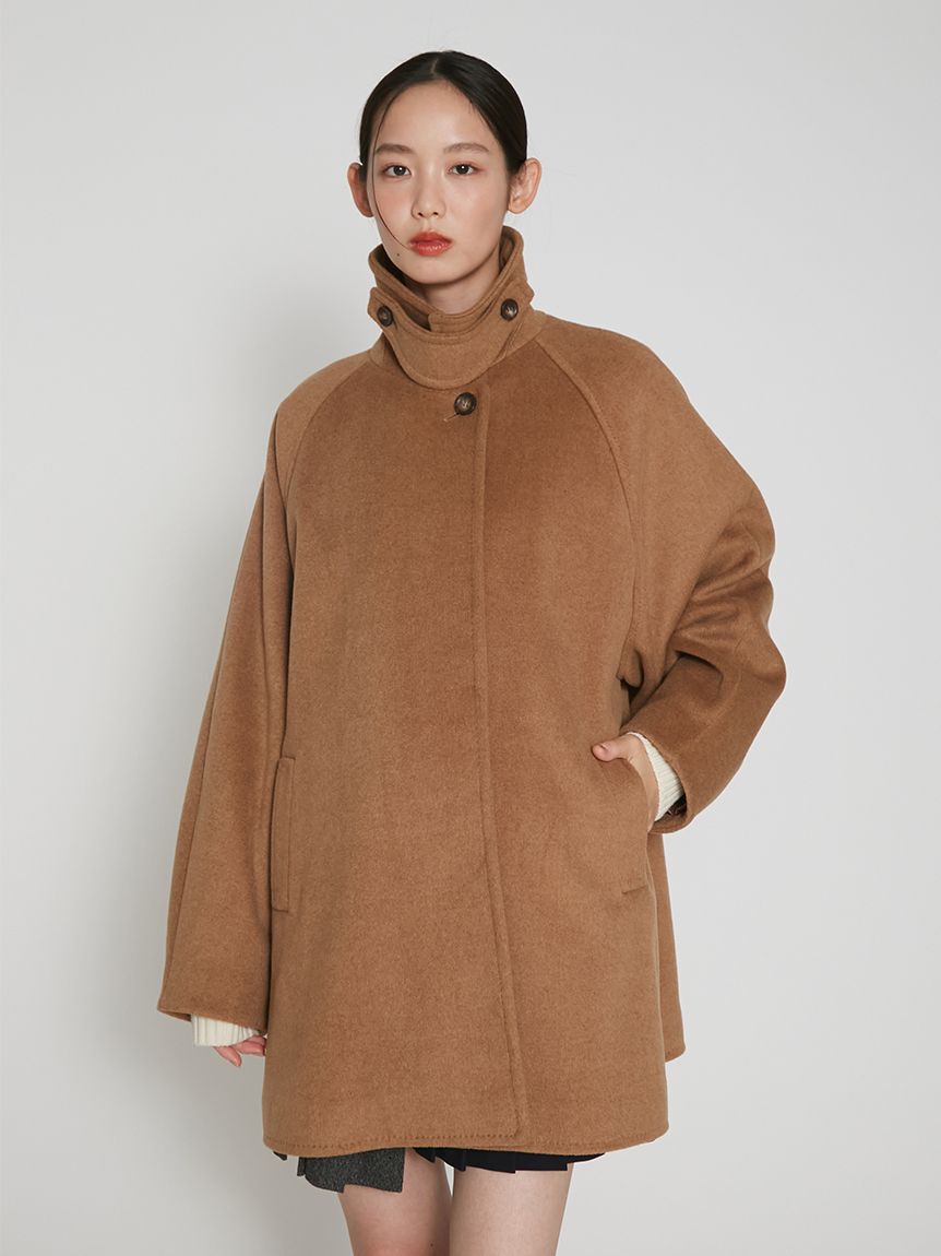 FURFUR「ミドル丈ウールコート」|ステンカラーコート|CML
