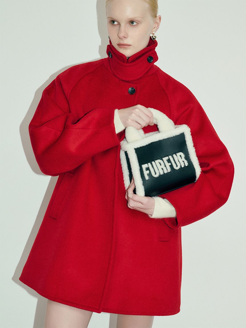 FURFUR「ミドル丈ウールコート」|ステンカラーコート|