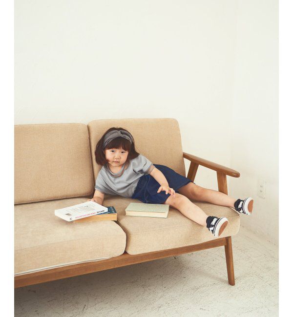 ikka kids「【キッズ】ドットチュール切り替えTシャツ（120~160cm）」|Tシャツ・カットソー|