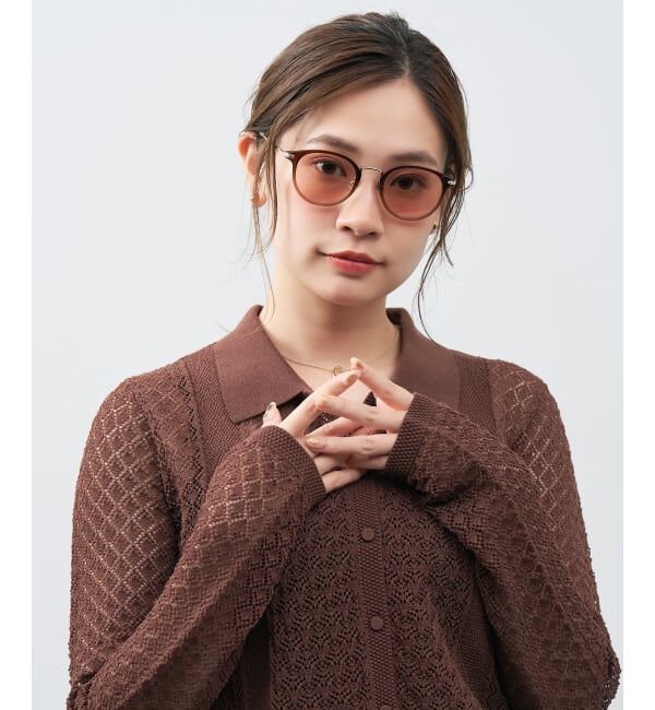  「ボストン型 サングラス | カラーレンズ コンビネーションフレーム 紫外線対策 UVカット TREND SUNGLASSES」|サングラス|