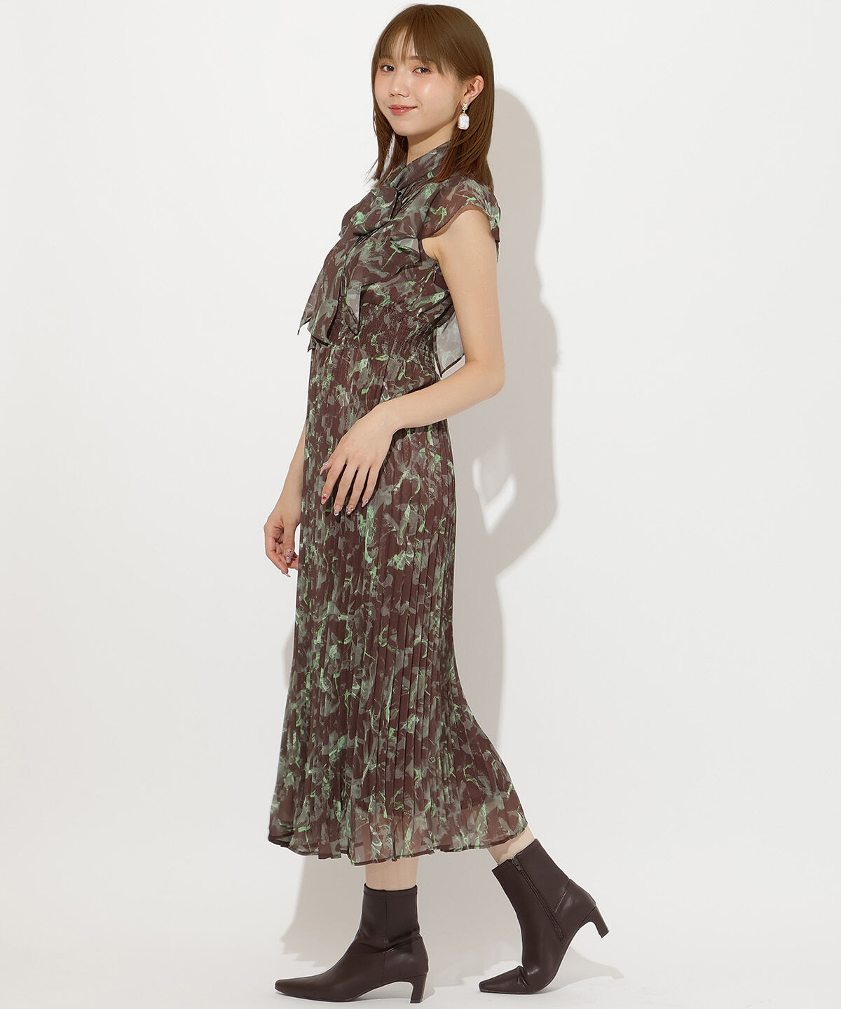 アンドクチュール「シフォンプリーツワンピース」|ワンピース|