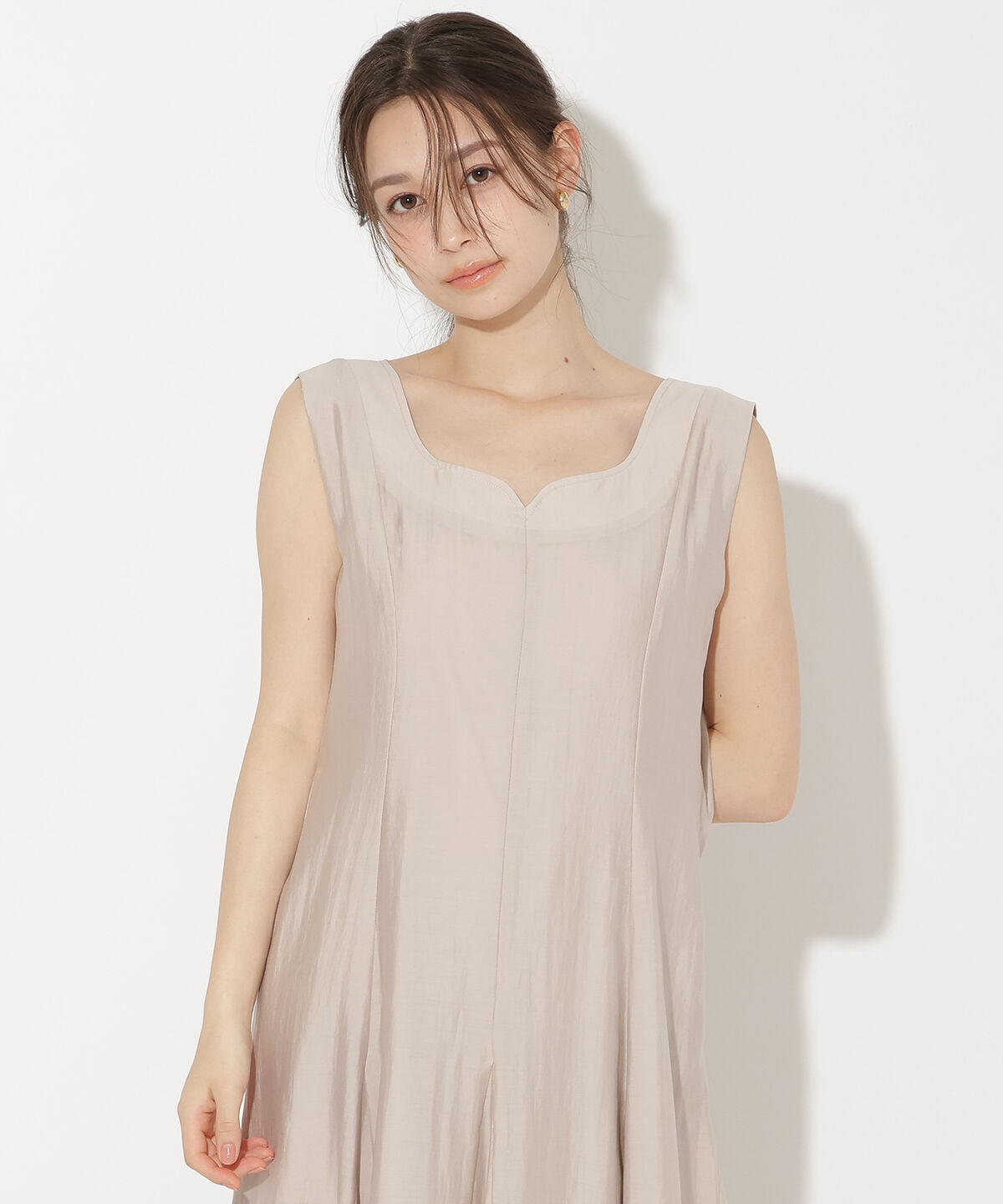 WILLSELECTION「バックリボンノースリーブAラインワンピース」|ワンピース|