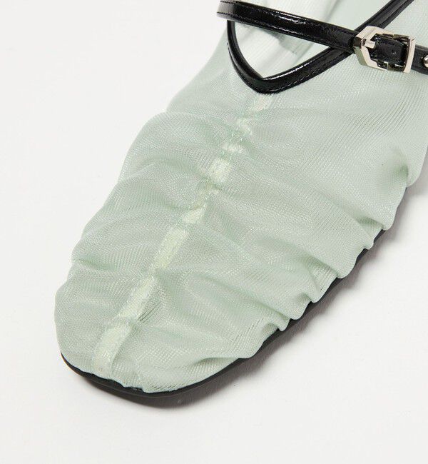 SY UNITED ARROWS「＜SY＞シースルーギャザーベルトフラット10&uarr;」|パンプス|