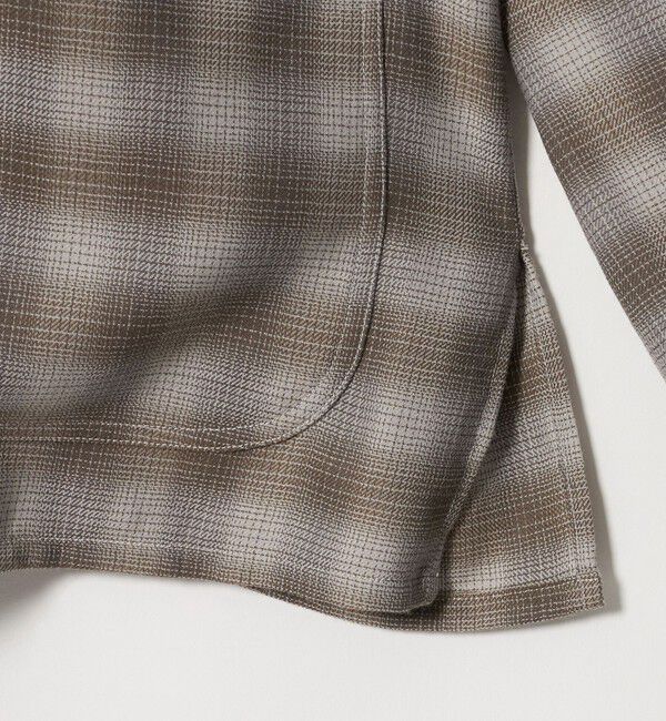UNITED ARROWS「オンブレチェック シャツジャケット」|シャツ・ブラウス|