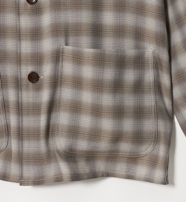UNITED ARROWS「オンブレチェック シャツジャケット」|シャツ・ブラウス|