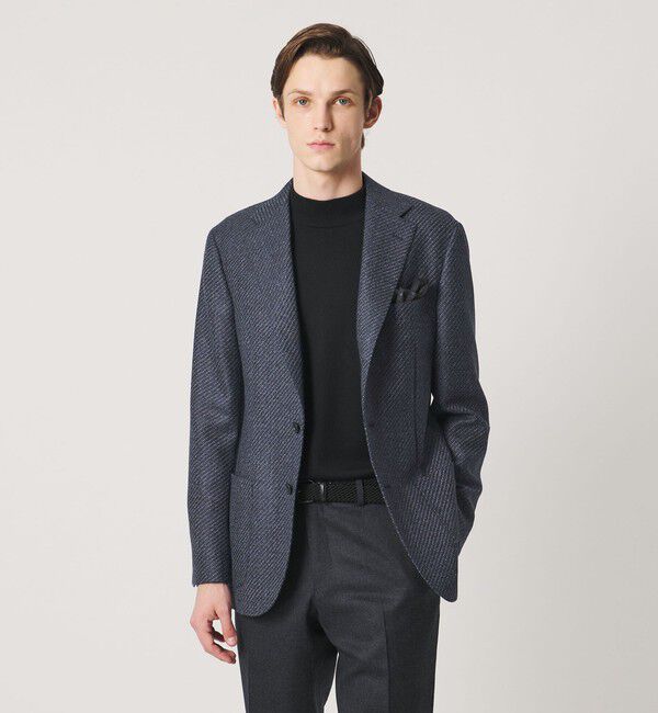 UNITED ARROWS「4プライ ウーステッド シングル 3ボタン テーラードジャケット CーMODEL」|テーラードジャケット|