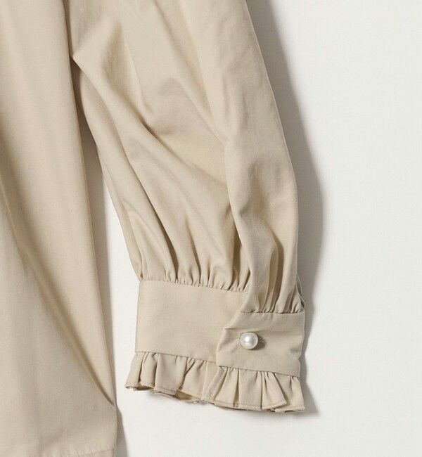 UNITED ARROWS「パールライク ボタン タック フレア ブラウス」|シャツ・ブラウス|