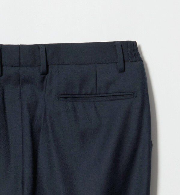 UNITED ARROWS「サイドシャーリング 1プリーツ スリムテーパード スラックス ヨコストレッチ」|スラックス|