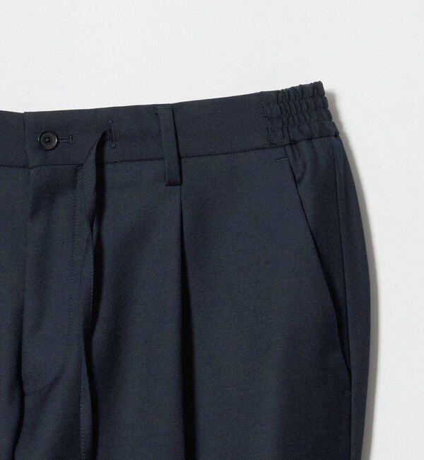 UNITED ARROWS「サイドシャーリング 1プリーツ スリムテーパード スラックス ヨコストレッチ」|スラックス|
