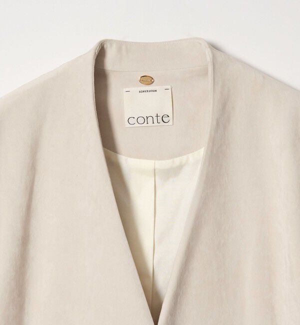 conte「＜conte＞NVL スエードライク ノーカラージャケット」|ノーカラージャケット|