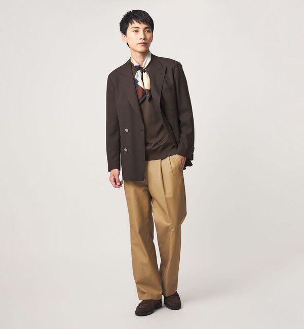 UNITED ARROWS green label relaxing「A+ MOULINE ポリエステル クルーネック ニット」|ニット・セーター|