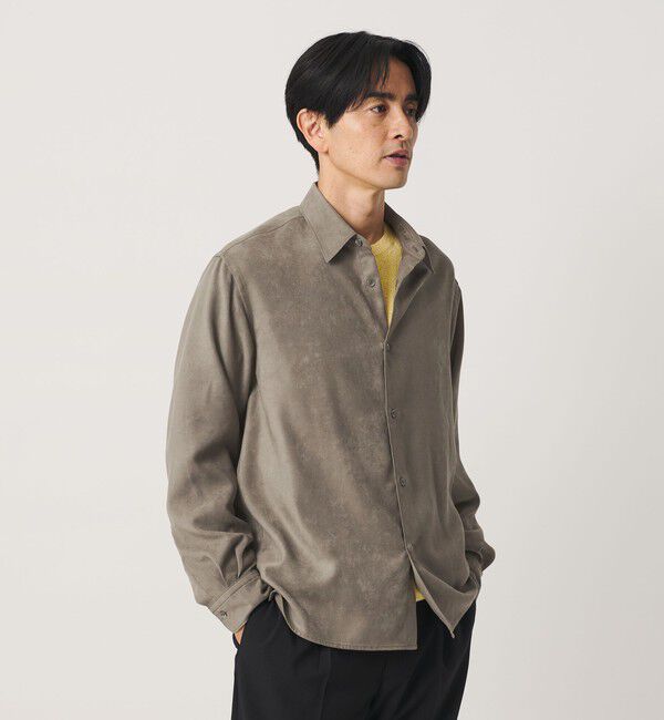 BEAUTY&YOUTH UNITED ARROWS「スエードタッチ レギュラー スクエア シャツ FORM型」|シャツ・ブラウス|
