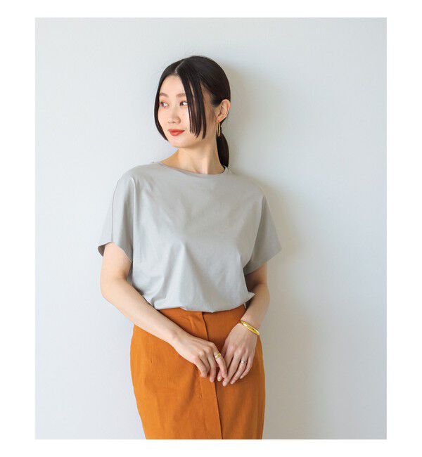BEAMS SELECTION for WOMEN「ATON / スビンコットン キャップスリーブ Tシャツ」|Tシャツ・カットソー|