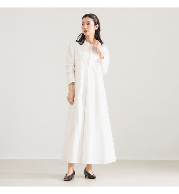 Demi-Luxe BEAMS 「コットンナイロン フレア シャツワンピース」|ワンピース|