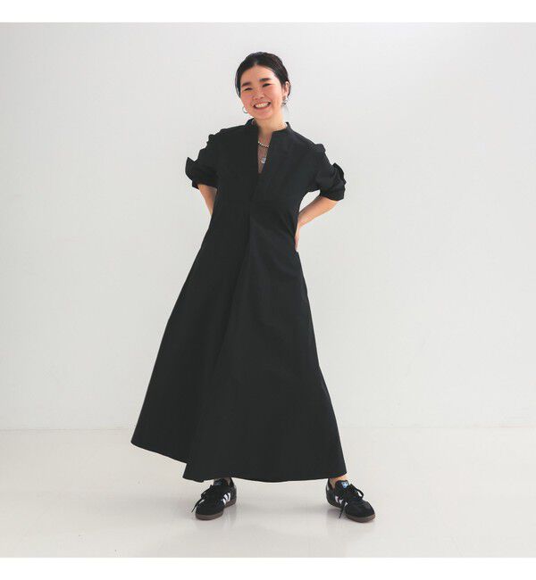 Demi-Luxe BEAMS 「コットンナイロン フレア シャツワンピース」|ワンピース|