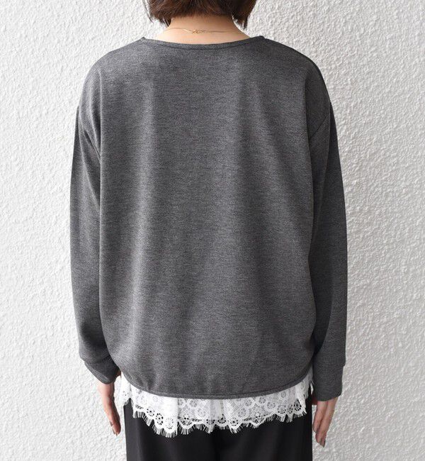 SHIPS Colors 「〈手洗い可能〉レースタンクトップ セット プルオーバー◇」|Tシャツ・カットソー|