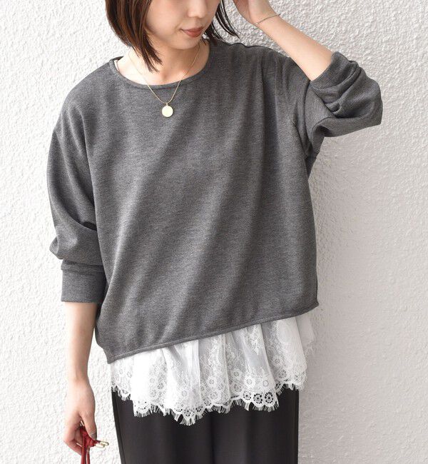 SHIPS Colors 「〈手洗い可能〉レースタンクトップ セット プルオーバー◇」|Tシャツ・カットソー|