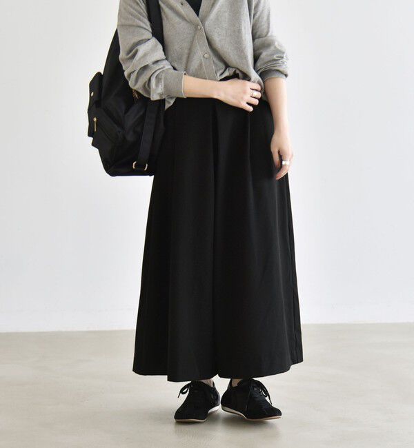 quaranciel「《予約》〈洗濯機可能〉裏起毛 シアバター タック Aライン キュロット パンツ」|その他|