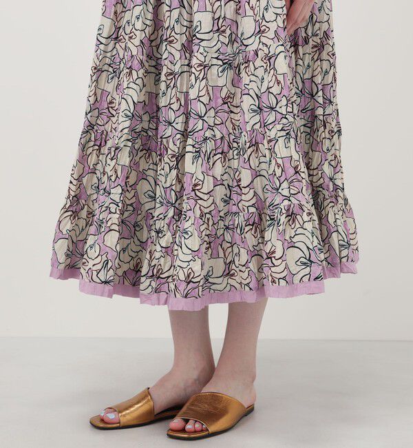 TOMORROWLAND BUYING WEAR「【別注】MARIHA Flower Poem 草原の虹のスカート」|フレア|