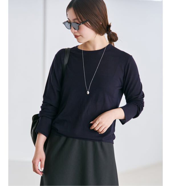 Plage「《追加》CU WO Fine Knit New プルオーバー」|ニット・セーター|ネイビー